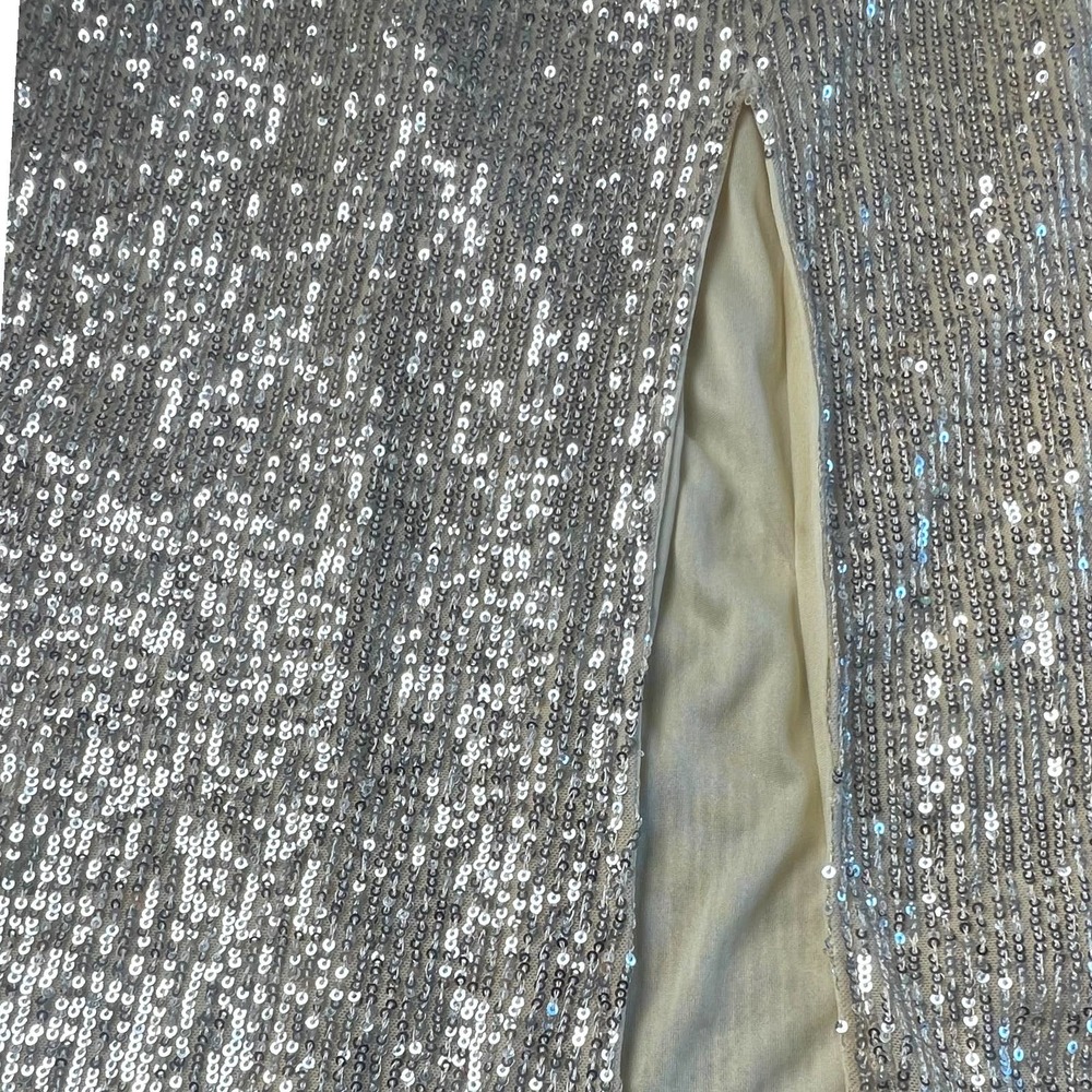 Lulus silver sequence bodycon midi dress XS - Picture 7 of 12